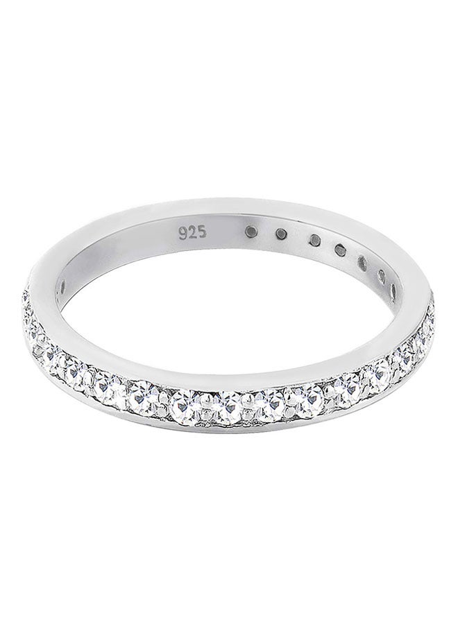 925 Sterling Silver Swarovski Crystal Band Ring