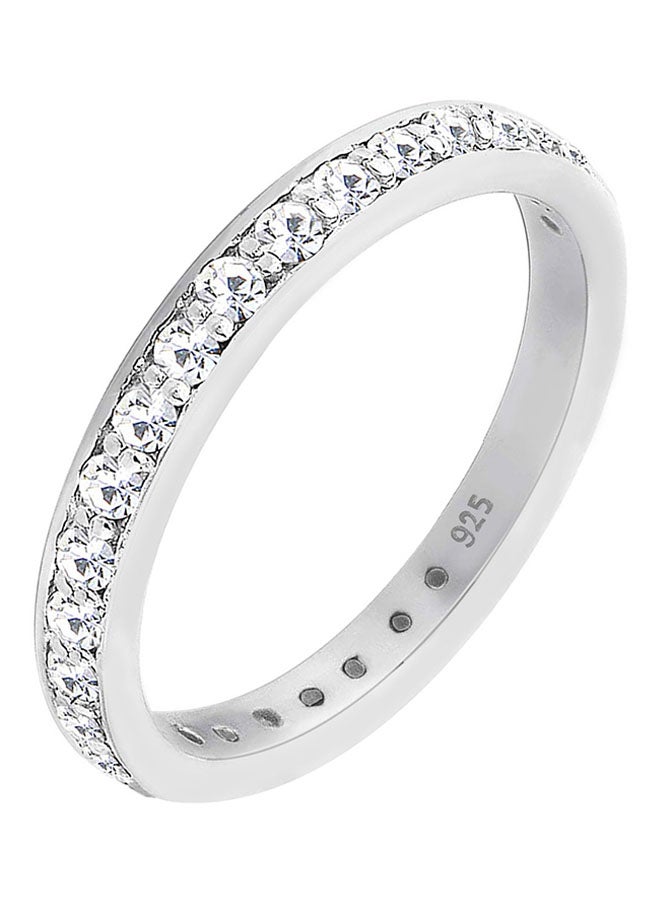 925 Sterling Silver Swarovski Crystal Band Ring