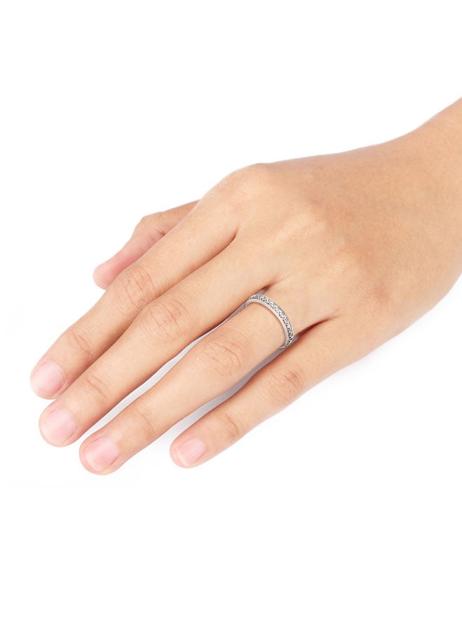 925 Sterling Silver Swarovski Crystal Band Ring