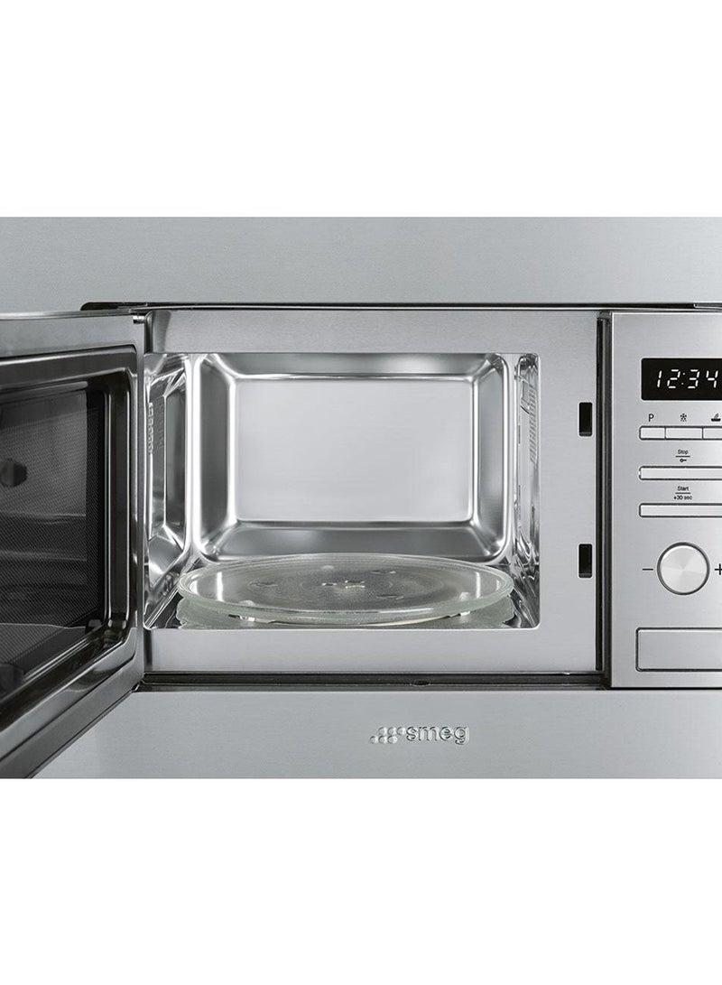 smeg Built-In Microwave With Grill Complete With Frame 20L FMI020X Silver - Image 2