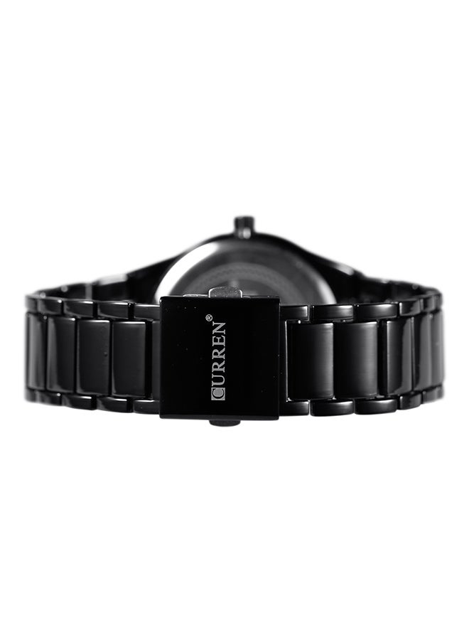 كارين ساعة يد بعقارب مقاومة للماء طراز 8106GB - 40 مم - أسود للرجال - Image 2