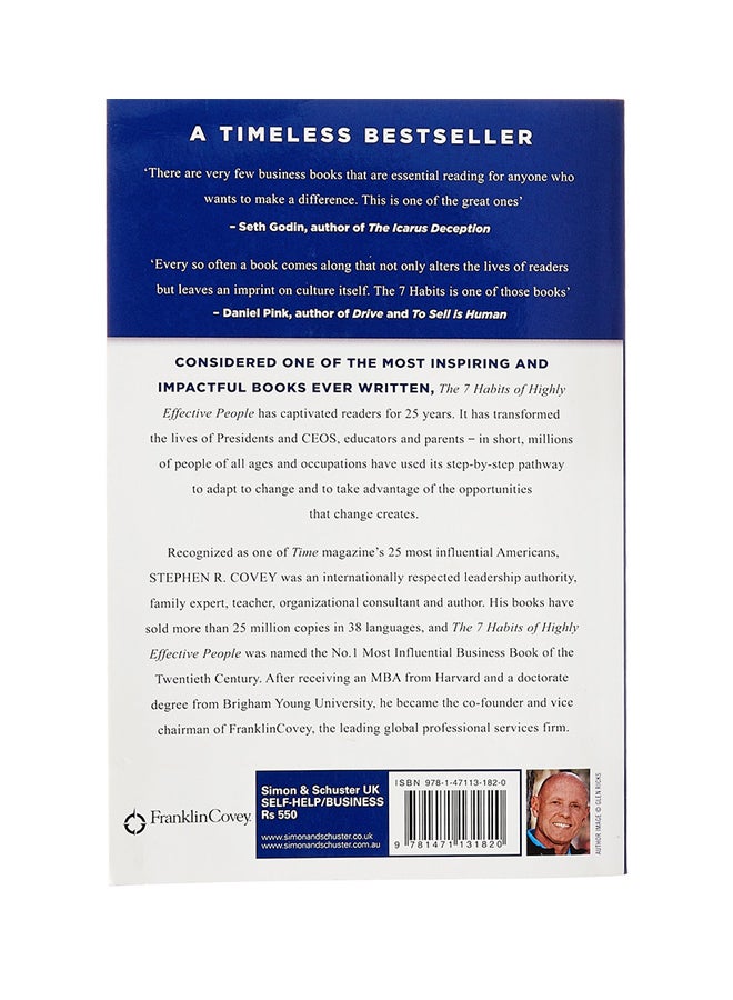 كتاب 7 عادات للأشخاص الأكثر فاعلية - غلاف ورقي عادي الإنجليزية - 11/21/2013