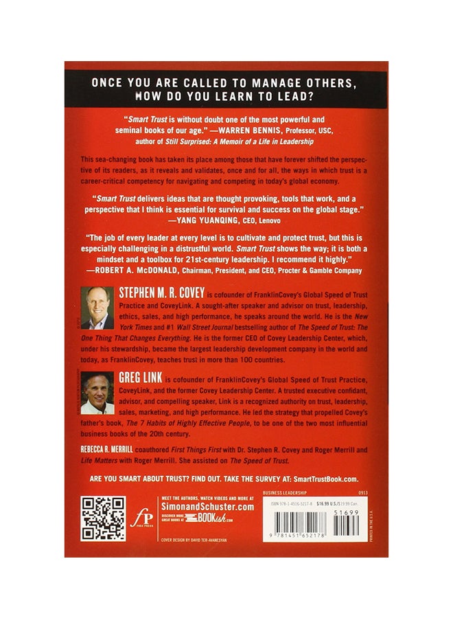 Smart Trust - The Defining Skill That Transforms Managers Into Leaders printed_book_paperback english - 9/11/2013 - Image 2