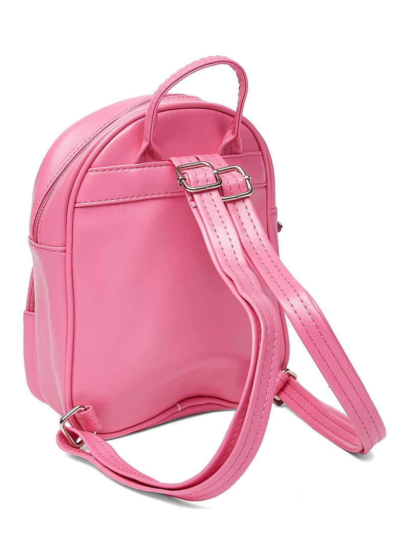 YUEJIN - Faux Leather Fashion Backpack Pink - Image 1