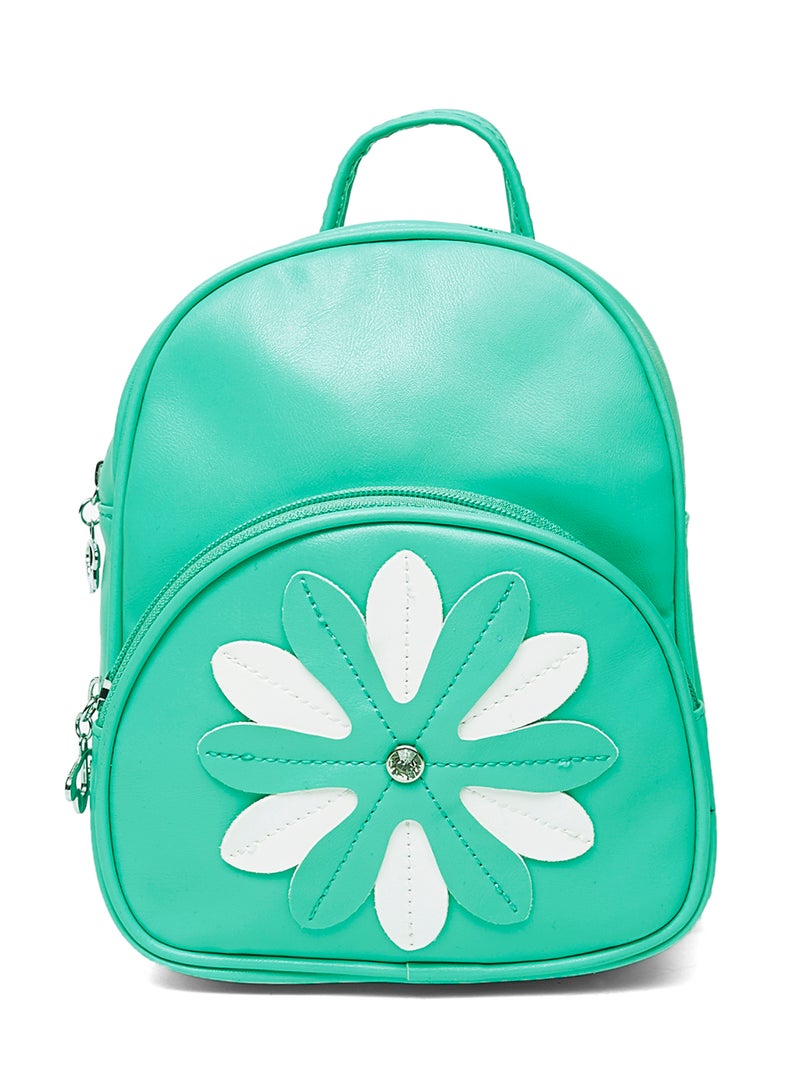 YUEJIN - Faux Leather Fashion Backpack Green - Image 1