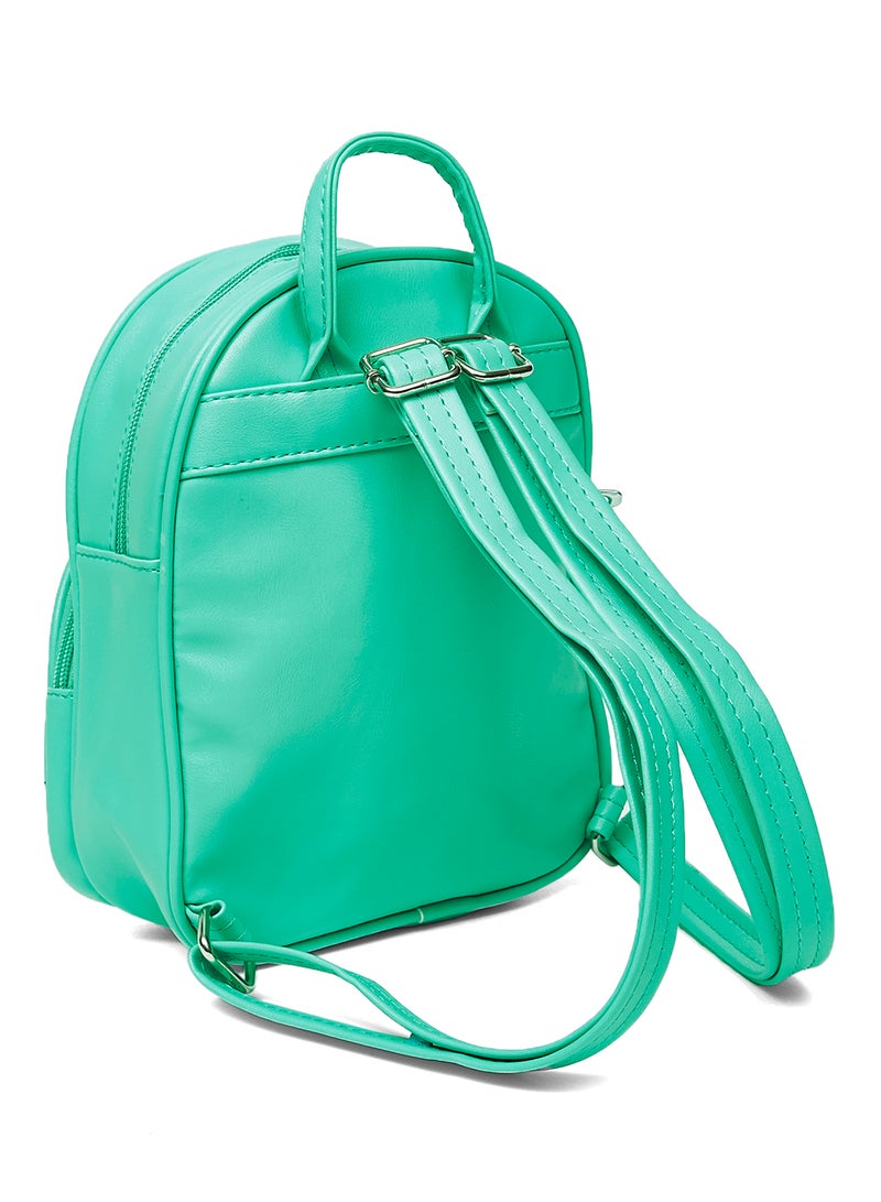 YUEJIN - Faux Leather Fashion Backpack Green - Image 1