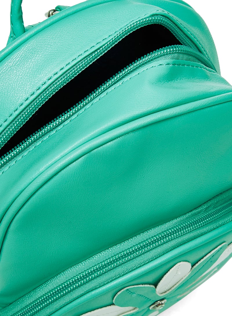YUEJIN - Faux Leather Fashion Backpack Green - Image 1
