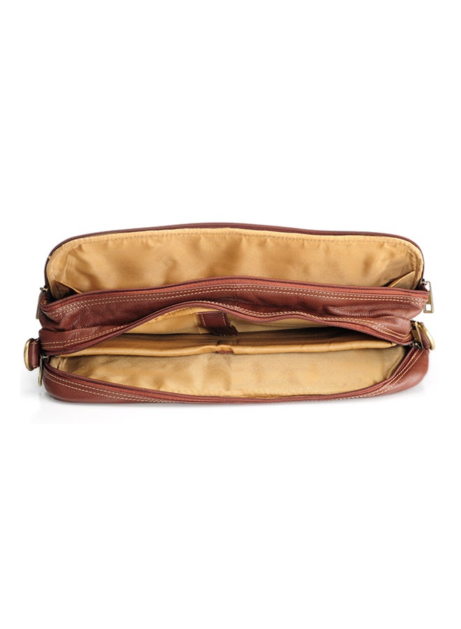 TEAKWOOD Leather Laptop Bag Brown  - Image 4