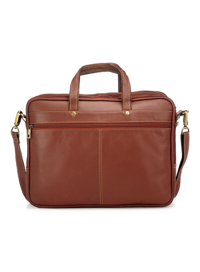 TEAKWOOD Leather Laptop Bag Brown  - Image 2