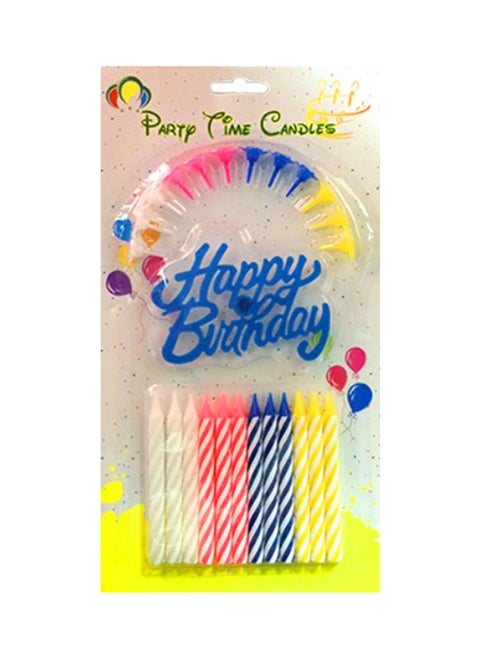 شموع بعبارة Happy Birthday من 12 قطعة