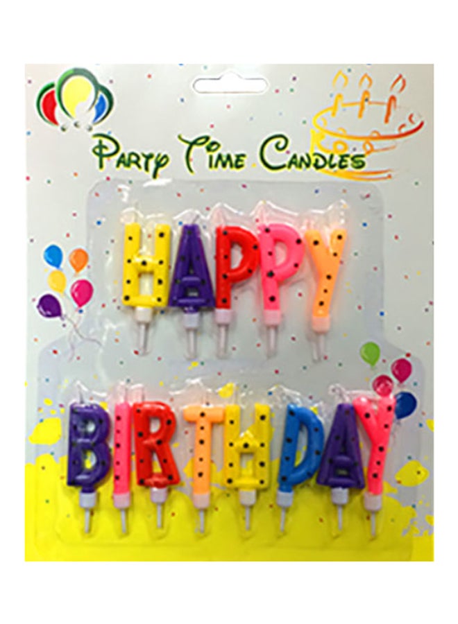 Party Time Candles - Alpha "Happy Birthday" Candles - Image 1
