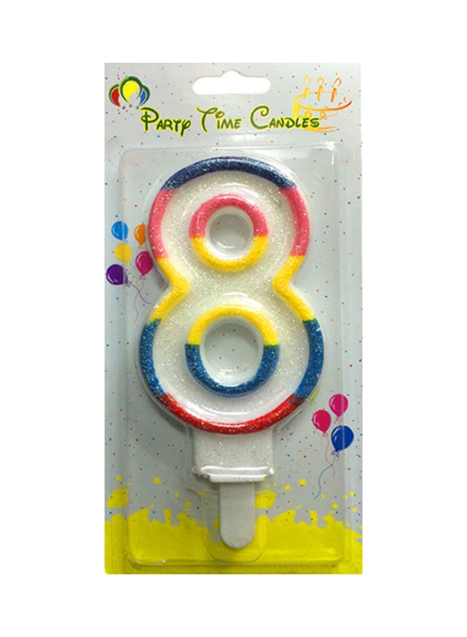 Party Time Candles No. 8 Big Birthday Candle 