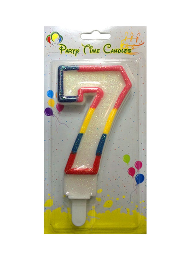 Party Time Candles Number 7 Birthday Celebration Candle 