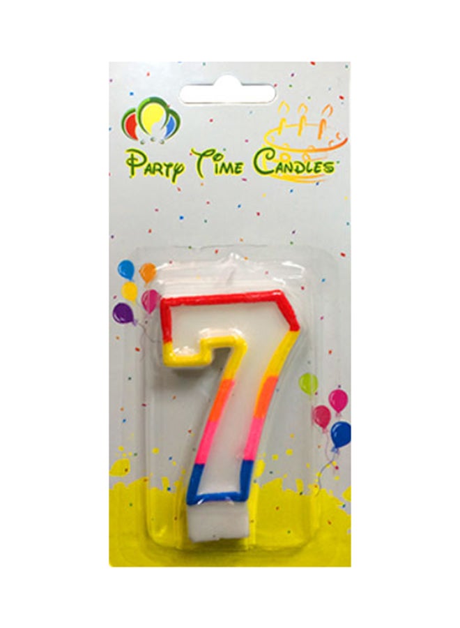 Party Time Candles - No. 7 Birthday Candle - Image 1