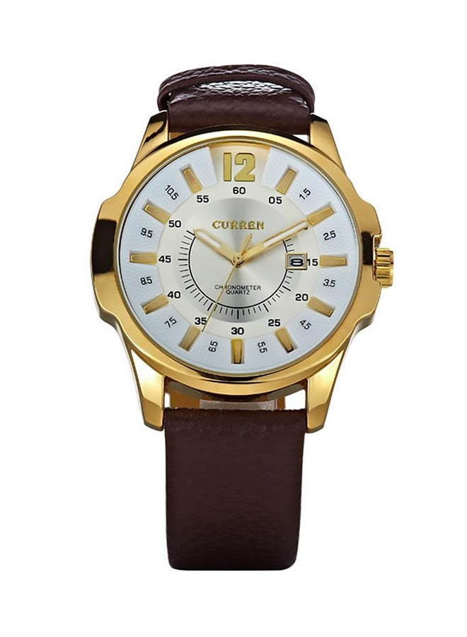 CURREN Men's Water Resistant Analog Watch 8123 - 46 mm - Black - Image 1