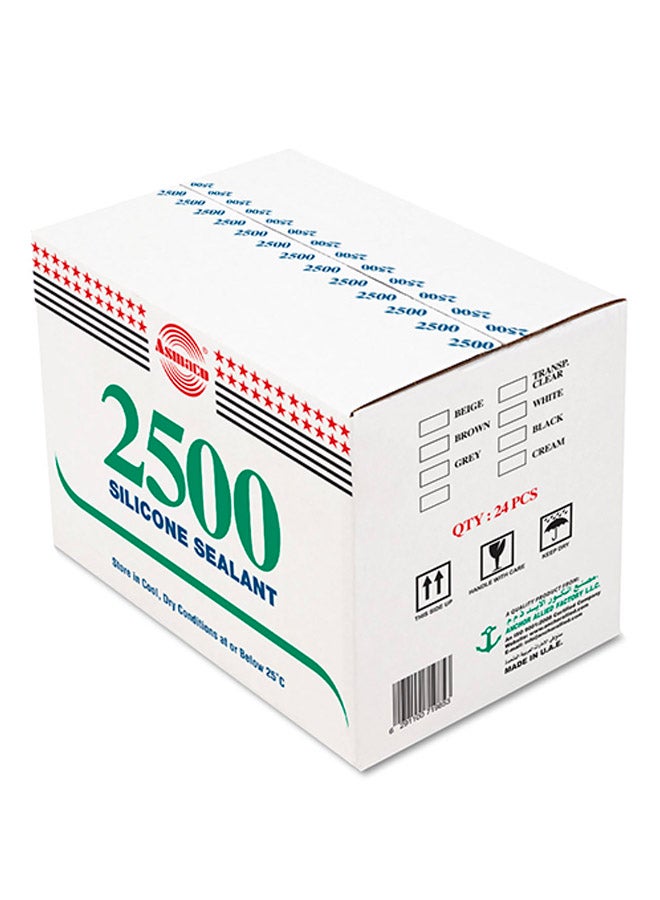 Asmaco Pack Of 24 General Purpose Silicone Sealants Clear 280grams - Image 2