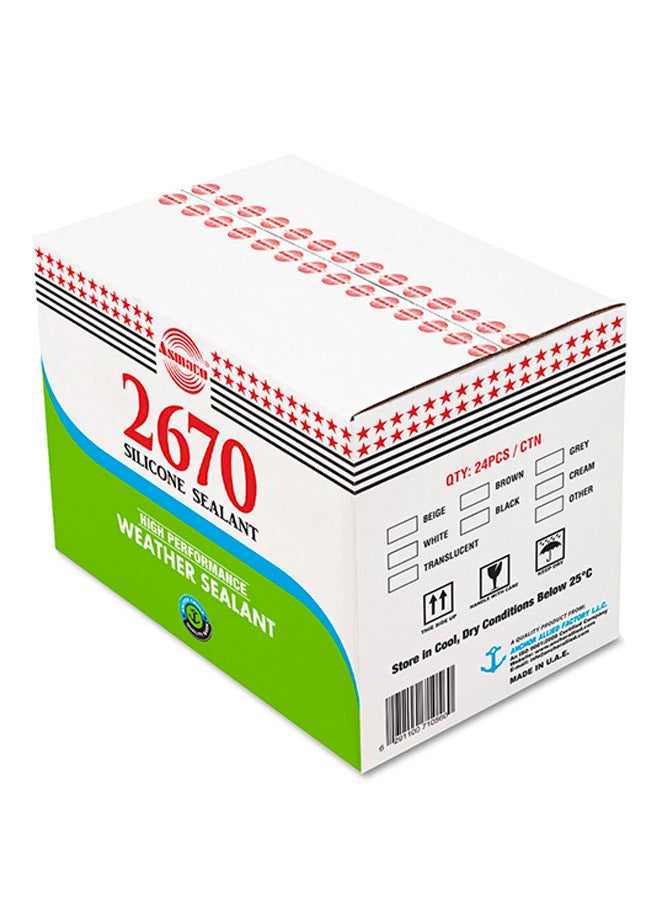 Asmaco Pack Of 24 Weatherproofing Silicone Sealants Clear 340grams - Image 2