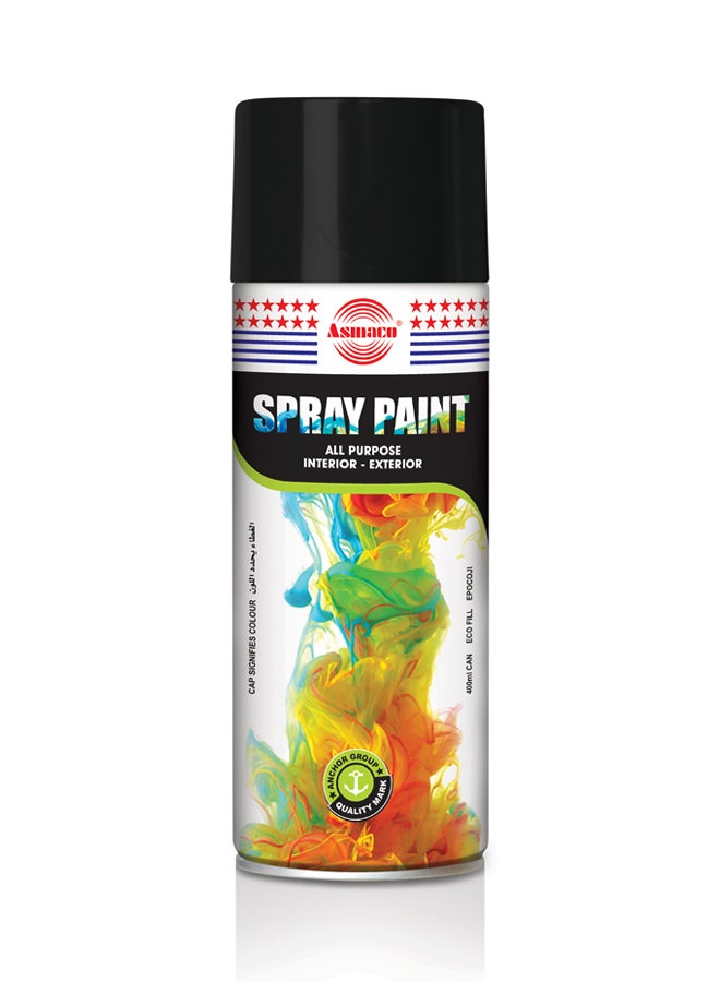 Asmaco 12-Piece Spray Paint Set Black 280grams
