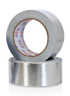Asmaco Pack Of 24 Aluminium Foil Tapes Silver 48mm 