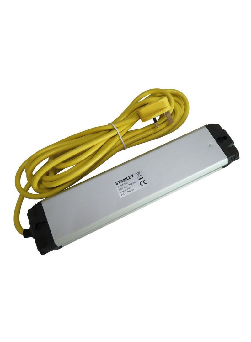 Stanley Rugged Power Bar With 4 Sockets Cable Black/Yellow  - Image 2