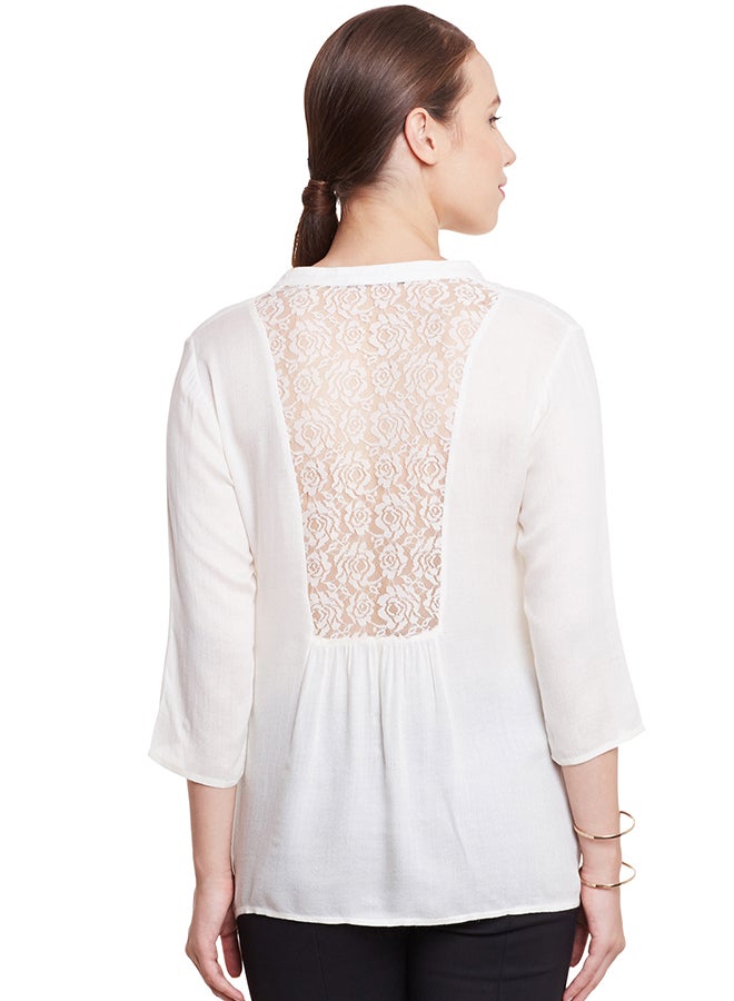THE VANCA Front Button Down Top White  - Image 2