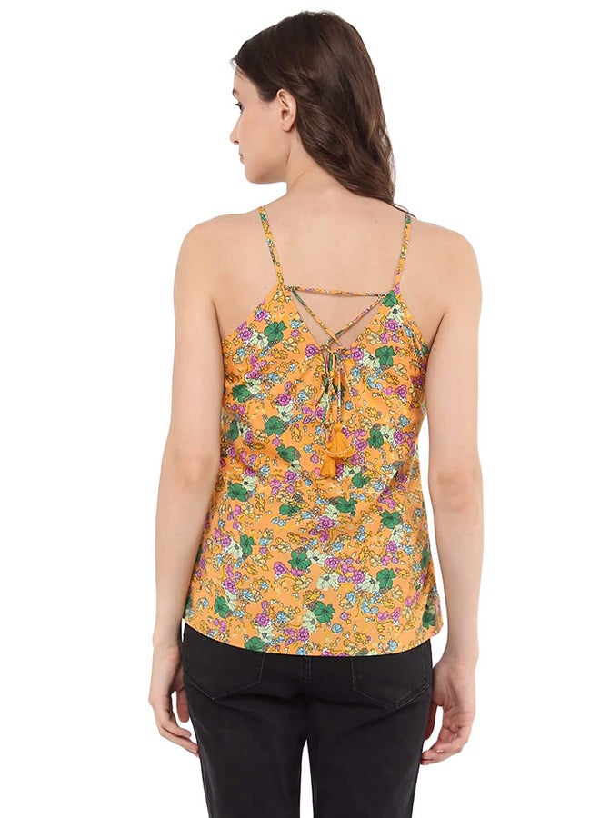 THE VANCA Printed Spaghetti Top Multicolour - Image 2