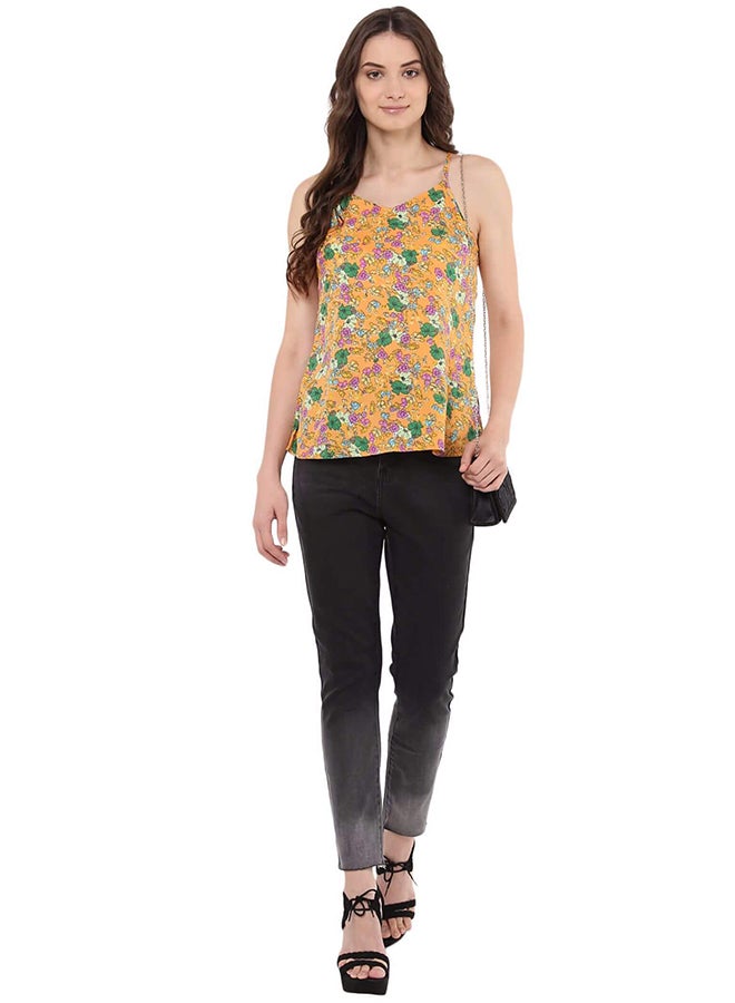 THE VANCA Printed Spaghetti Top Multicolour - Image 4