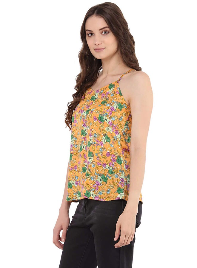 THE VANCA Printed Spaghetti Top Multicolour - Image 3