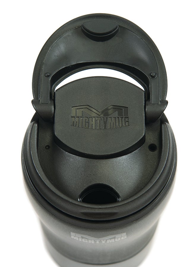 Mighty Mug Mighty Mug Plastic Travel Mug, No Spill Double Wall Tumbler, Cold/Hot, Cup-Holder Friendly, Dishwasher Safe, (Black, 12oz)- 1900D Black  - Image 2