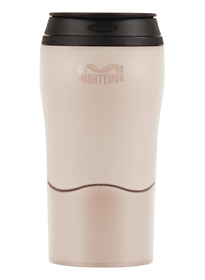 Mighty Mug Mighty Mug Plastic Travel Mug, No Spill Double Wall Tumbler, Cold/Hot, Cup-Holder Friendly, Dishwasher Safe, (Cream, 12oz)- 1903D Cream 