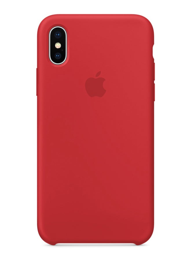 QLT - Silicone Ultra Thin Transparent Case Cover For Apple iPhone X Red - Image 1