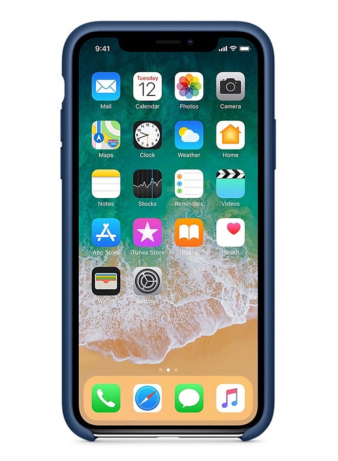 QLT - Ultra Thin Transparent Case Cover For Apple iPhone X Blue - Image 1
