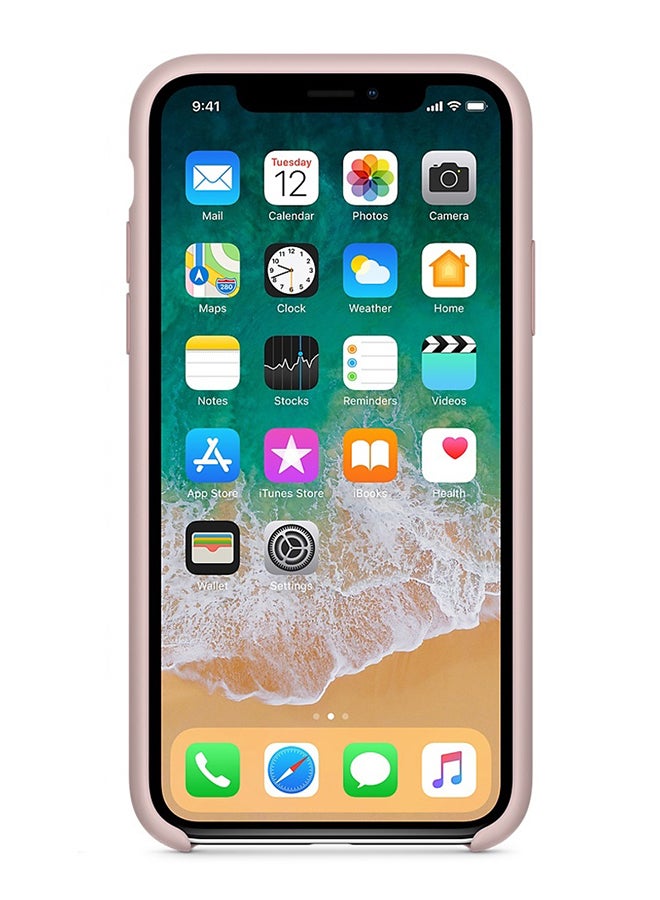 QLT - Silicone Ultra Thin Transparent Case Cover For Apple iPhone X Pink - Image 1