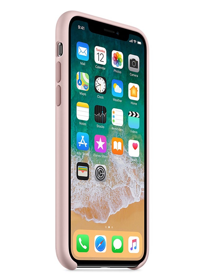 QLT - Silicone Ultra Thin Transparent Case Cover For Apple iPhone X Pink - Image 1