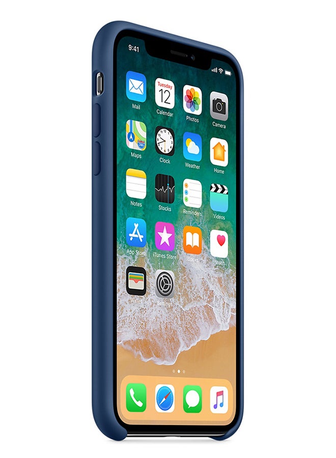 QLT - Ultra Thin Transparent Case Cover For Apple iPhone X Blue - Image 1