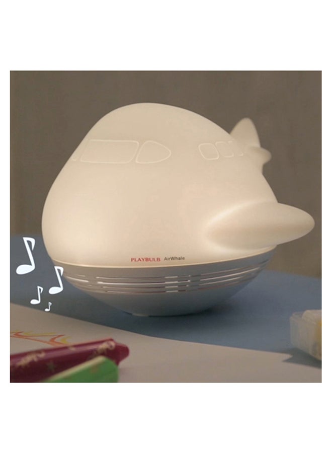 MiPow - Playbulb Zoocoro Airwhale Shape Bluetooth Smart Speaker and LED Night Light with Wireless Charging Pad White - Image 1