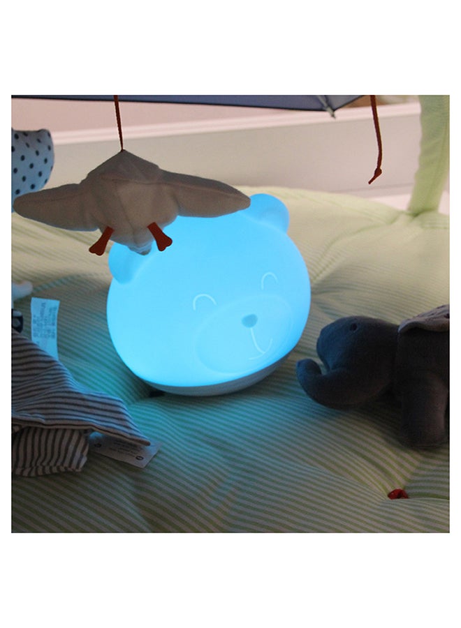 MiPow - Playbulb Zoocoro Bear Shape Bluetooth Smart Speaker and LED Night Light with Wireless Charging Pad White - Image 1