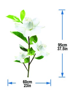 Stickie Art Cape Jasmine Wall Stickers Home Decoration Diy Removable Wall Decals For Living Room Bedroom Medium Sta-127 Green/White 50x70cm  - Image 2