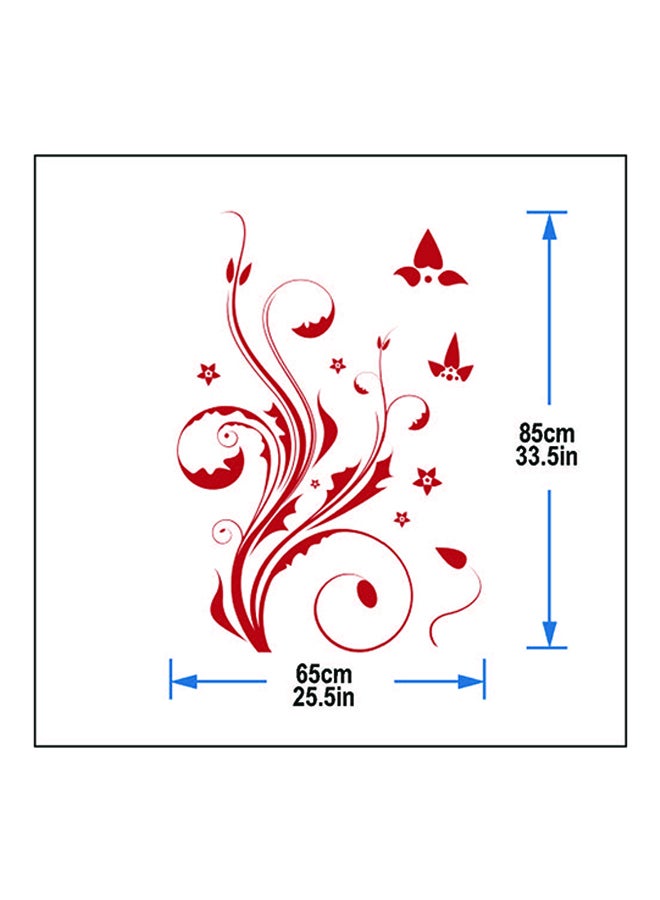 Stickie Art Red Floral Pattern Wall Decal - Medium -  STA-150 Red 50x70centimeter - Image 2