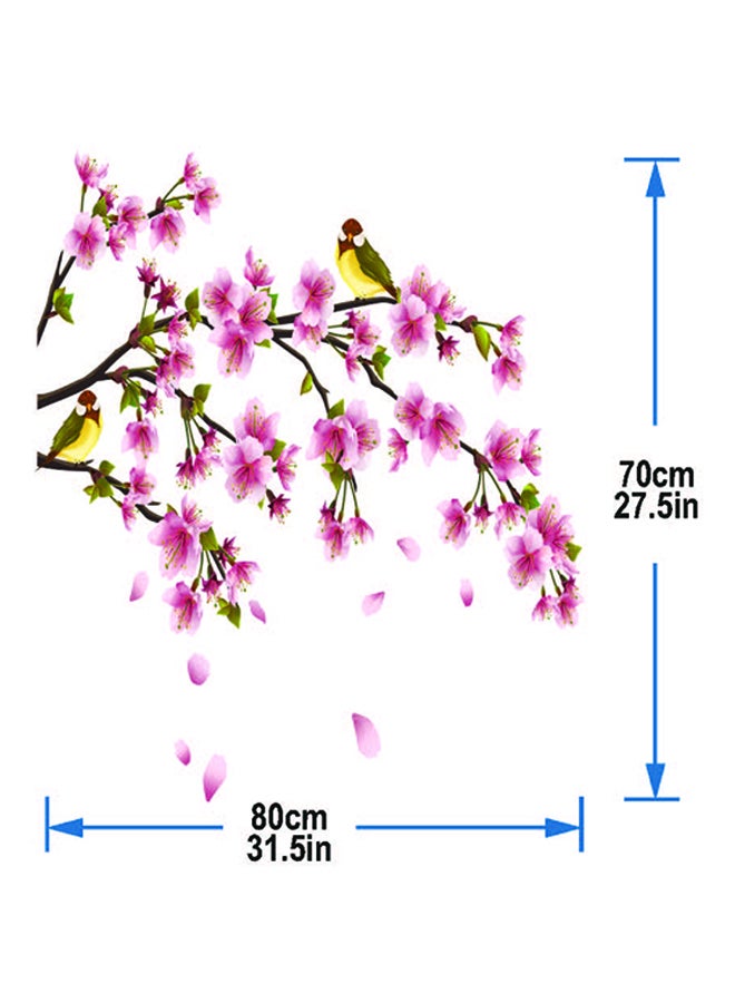 Stickie Art Pink Tulips On Branch Wall Stickers Home Decoration Diy Removable Wall Decals For Living Room Bedroom Medium Sta-155 Pink 50x70cm - Image 2