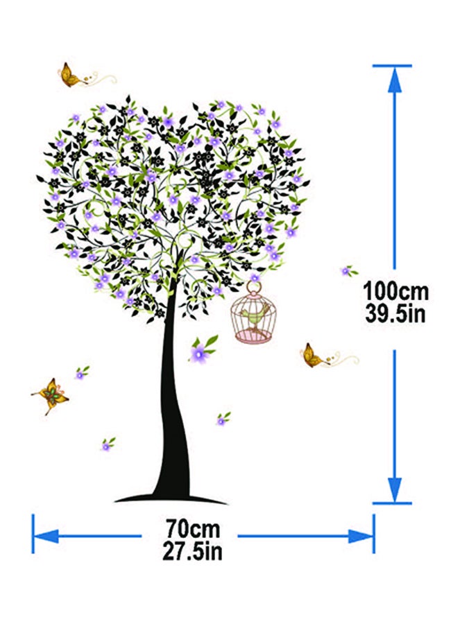 Stickie Art Tree Heart Wall Stickers Home Decoration Diy Removable Wall Decals For Living Room Bedroom Medium Sta-176 Multicolour 50x70cm  - Image 3