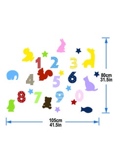 Stickie Art Colorful Numbers Wall Decal - Medium -  STA-134 Multicolour 50x70centimeter  - Image 2