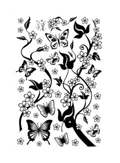 Stickie Art Butterfly Contrast Wall Stickers Home Decoration Diy Removable Wall Decals For Living Room Bedroom Large  Sta-181 Black 60x90cm  - Image 2