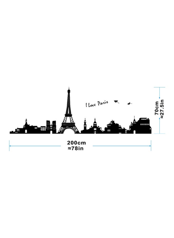 Stickie Art - I Love Paris Wall Stickers Home Decoration Diy Removable Wall Decals For Living Room Bedroom Large  Sta-184 Black 60x90cm - Image 1