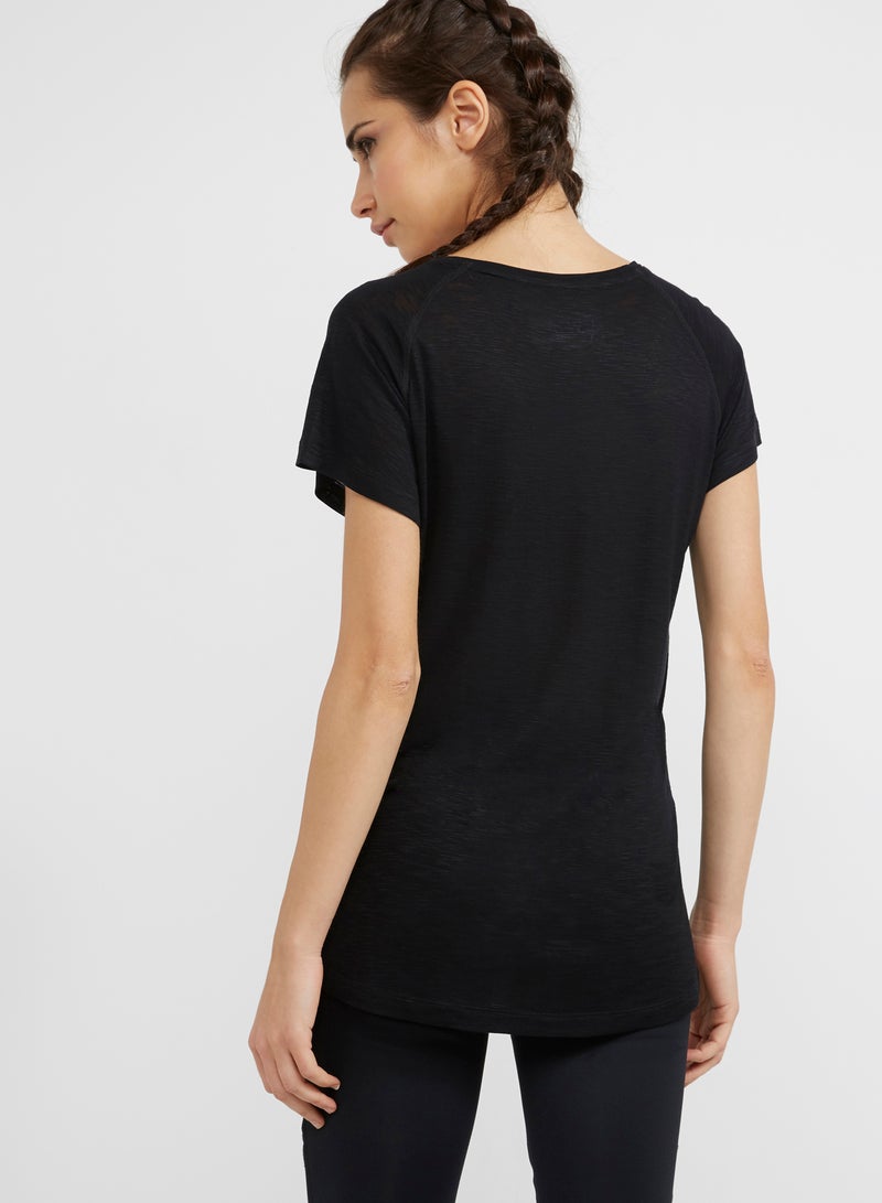BURN V-Neck Top Black - Image 2