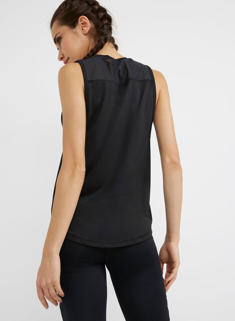 BURN Mesh Sleeveless Top Black  - Image 2