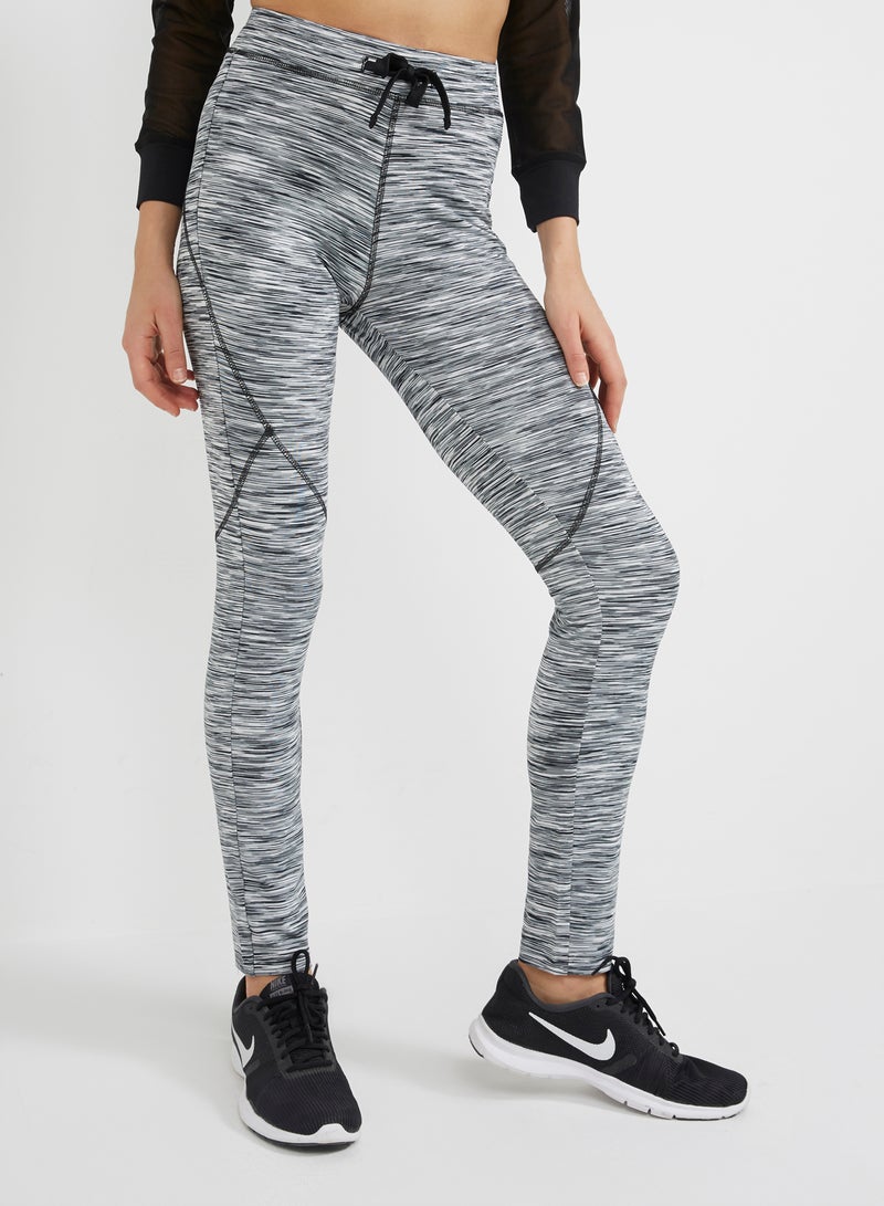 BURN High-Rise Printed Leggings Black/White - Image 1