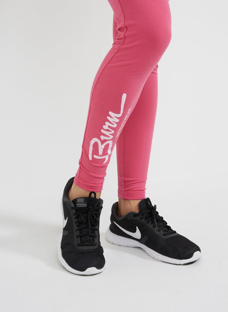 BURN Basic Leggings Pink - Image 4