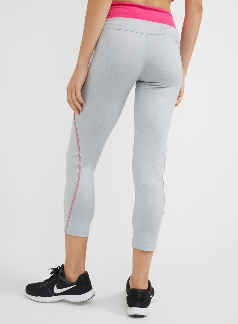 BURN Leggings With Coloured Band Grey - Image 2