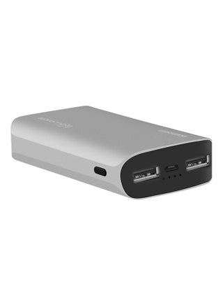 9000.0 mAh 9000 mAh Power Bank, Ultra-Fast Portable Charger Power Bank External Battery Charger with Dual USB Port 4.2A Output for iPhone, iPad, Samsung Galaxy Silver - v1516541226/N11417413A_1
